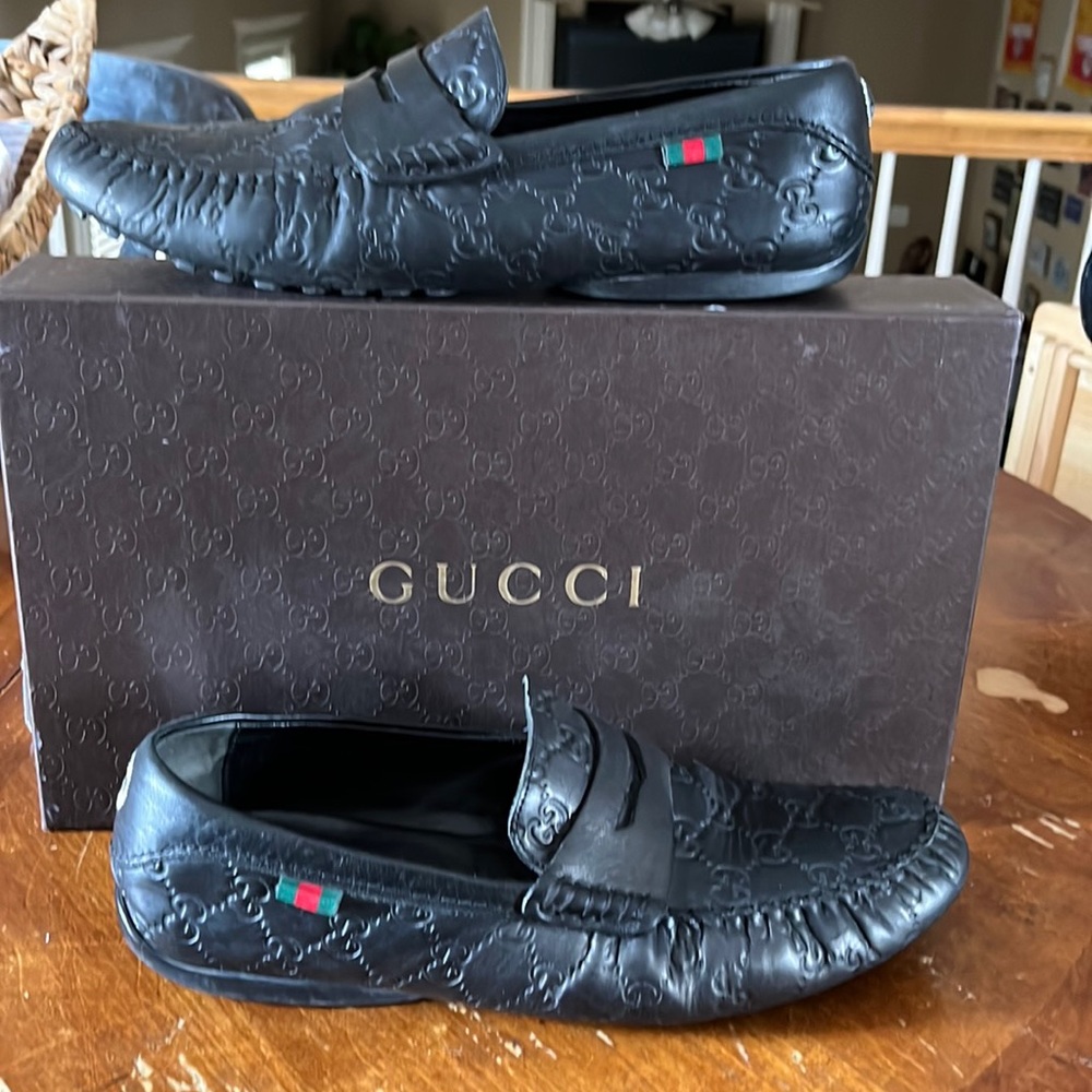 COPY - Gucci Leather Drivers Mens Sz 10 Black